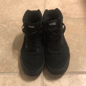 All black high top vans
